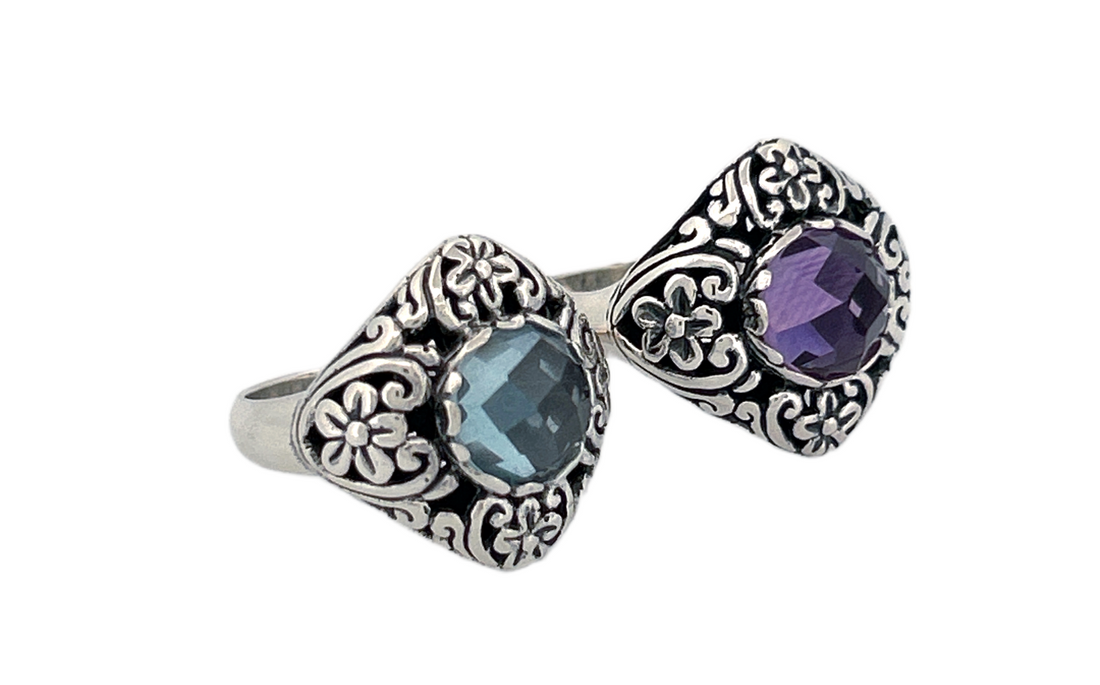 Natural Amethyst Handmade 925 Sterling Silver Ring | Genuine February Birthstone Gemstone Ring | Artisan Silver Jewelry | Gift for Her- R88
