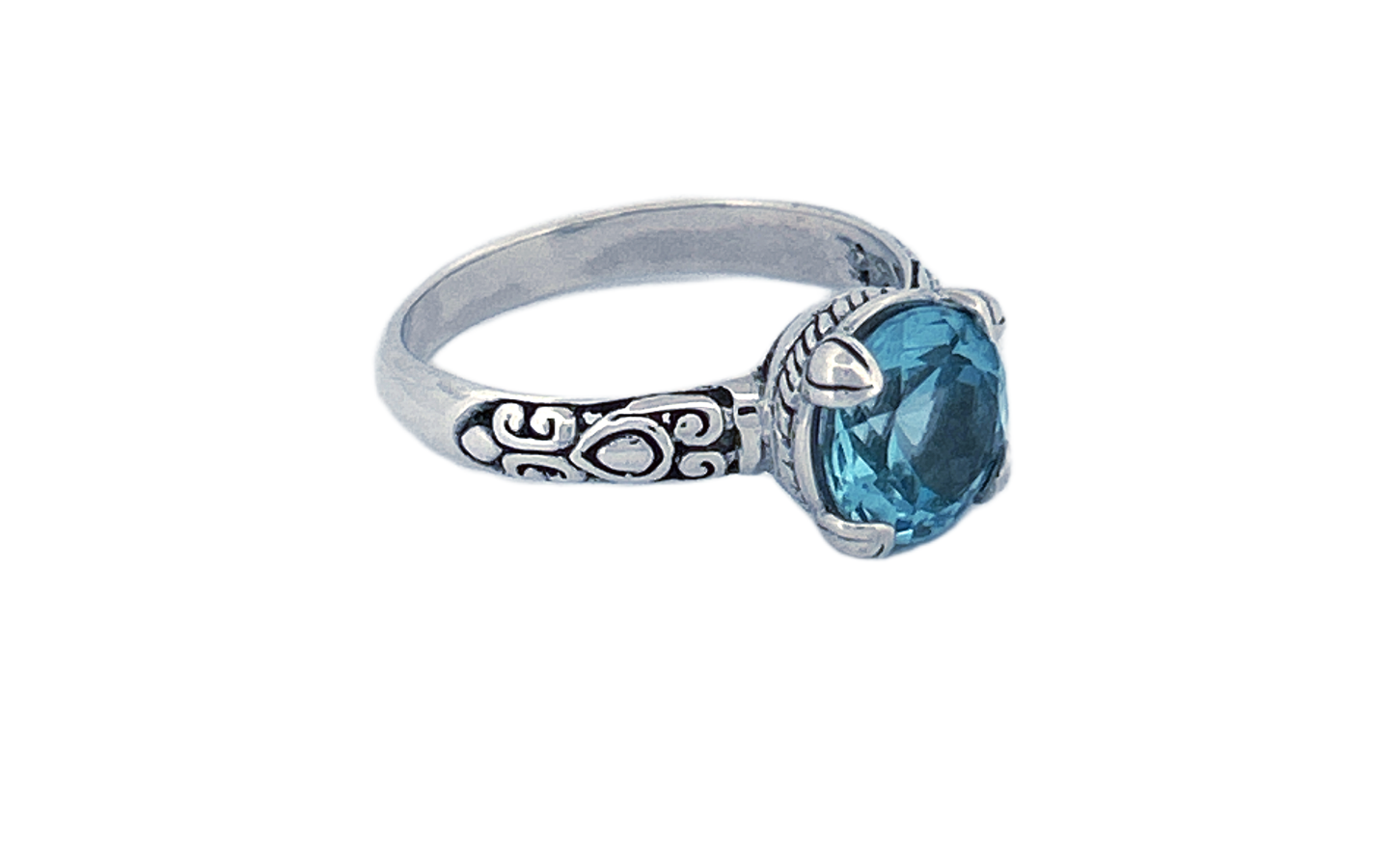Sterling Silver Gemstone Ring – Amethyst or Blue Topaz