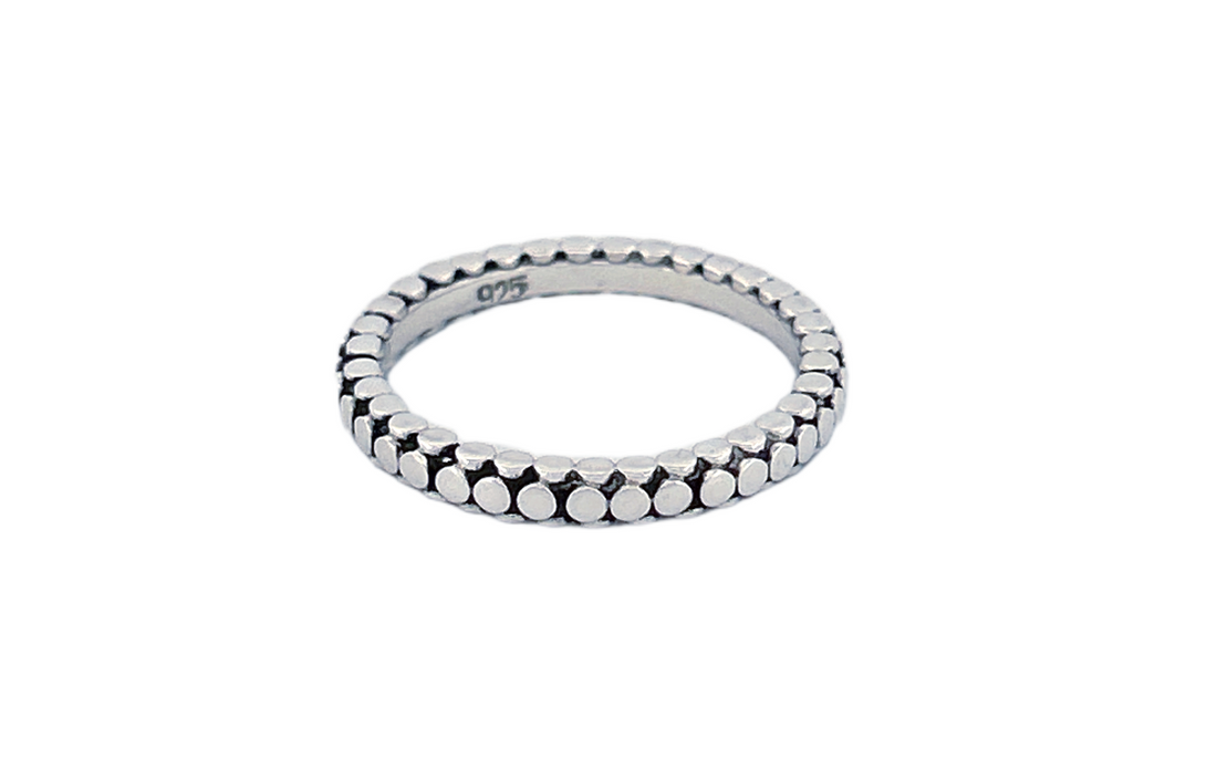 Everyday Wear Minimalist Handcrafted Sterling Silver Band Ring- R83