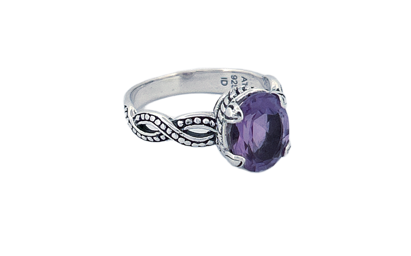 Sterling Silver Gemstone Ring – Amethyst or Blue Topaz