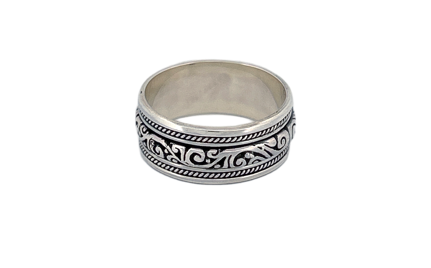 Sterling Silver Spinner Ring |Meditation Ring | Anxiety Ring| Artisan Fidget Ring-R84
