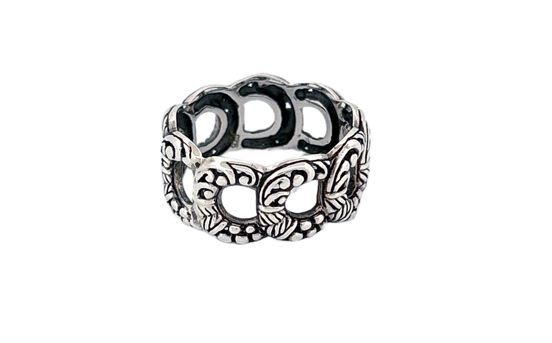 Sterling Silver Openwork Band Ring