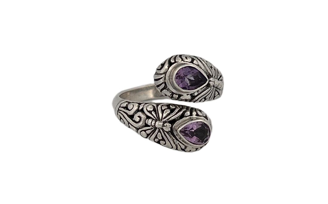 Handmade Sterling Silver with Genuine Amethyst Stone- R89