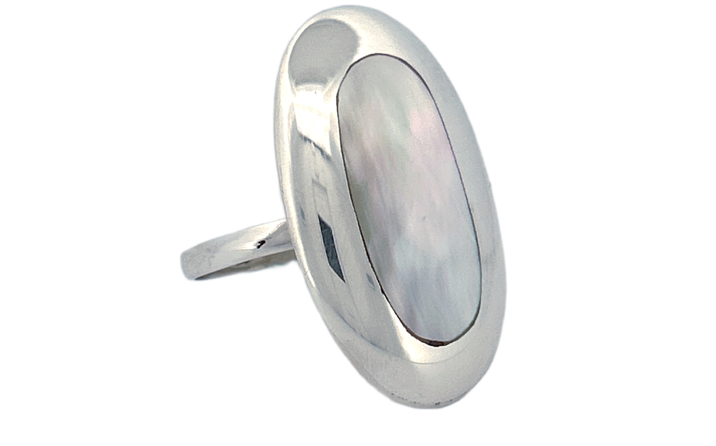 Sterling Silver Twin‑Shell Ring — Mother of Pearl & Abalone