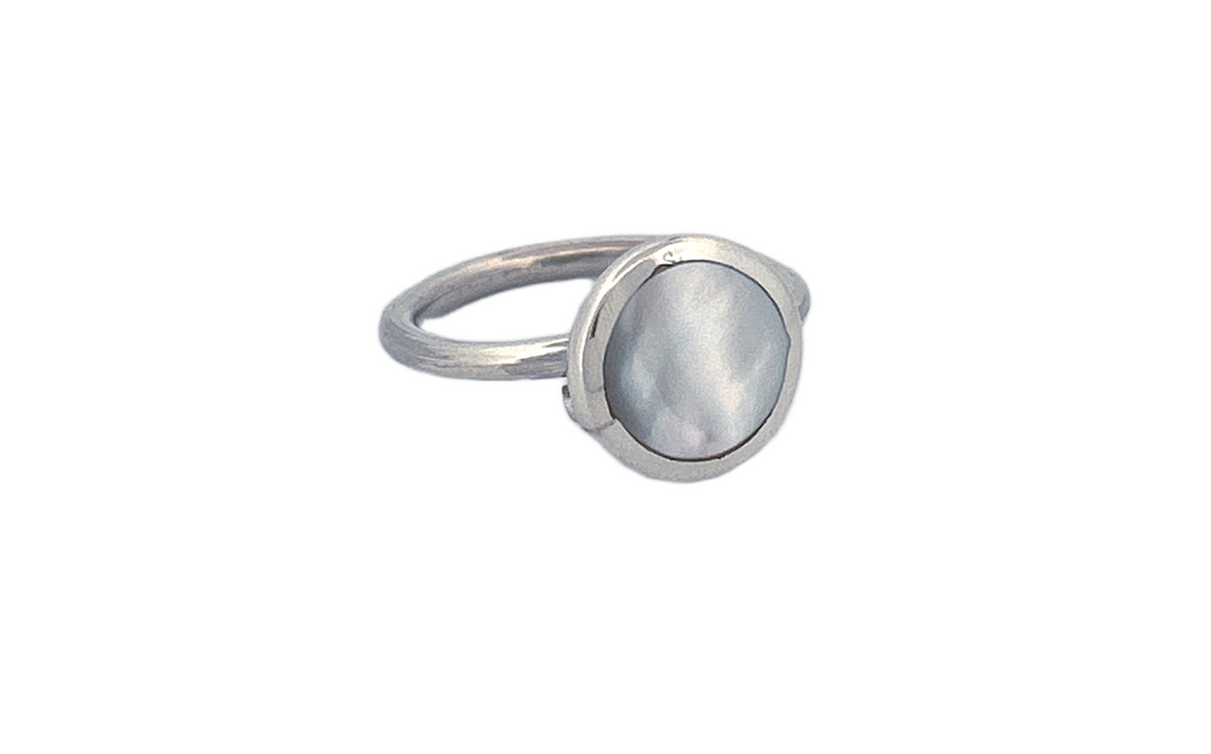 Sterling Silver Gemstone Rings – Mother of Pearl & Abalone Shell