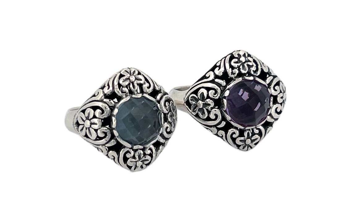 Natural Amethyst Handmade 925 Sterling Silver Ring | Genuine February Birthstone Gemstone Ring | Artisan Silver Jewelry | Gift for Her- R88