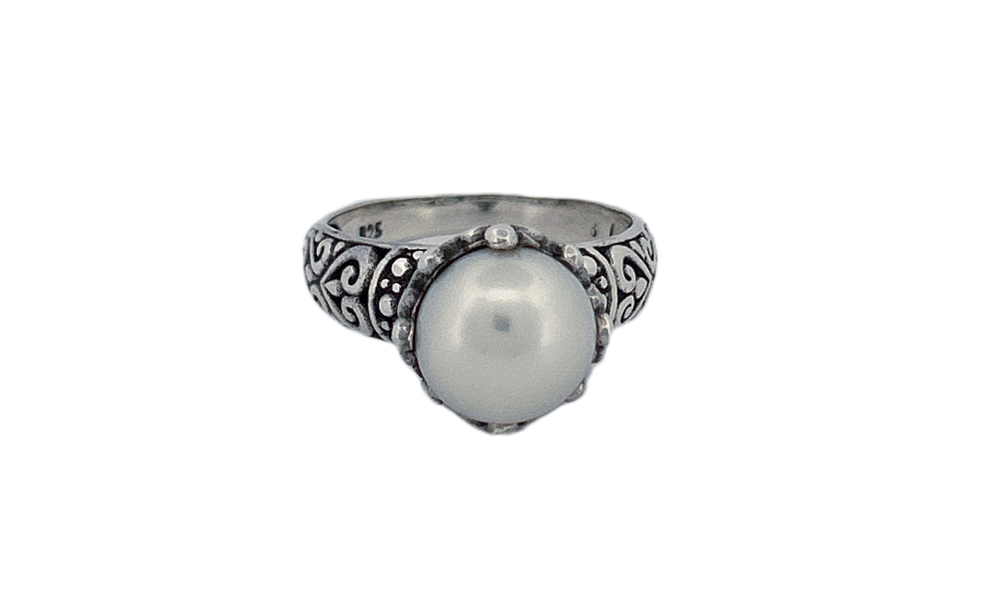 Handcrafted 925 Sterling Silver Fresh Water Pearl Ring-R45