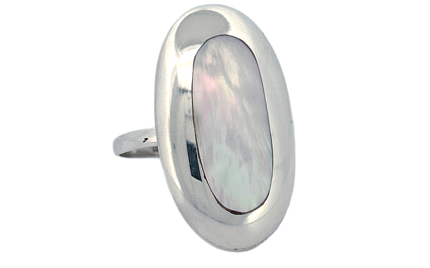 Sterling Silver Twin‑Shell Ring — Mother of Pearl & Abalone