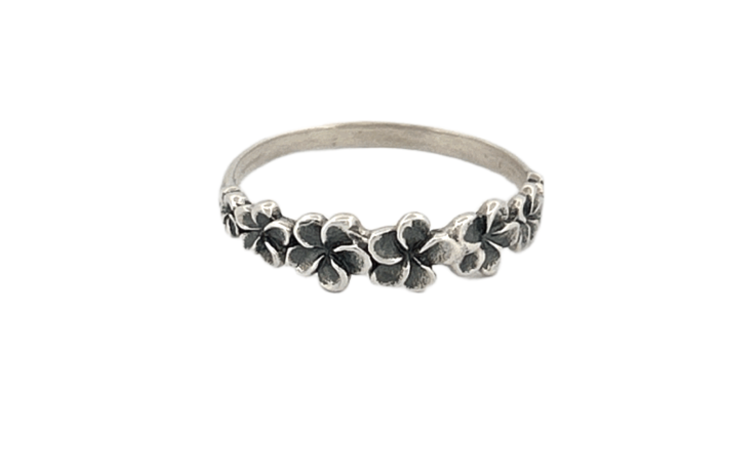 🌸 Sterling Silver Floral Band Ring