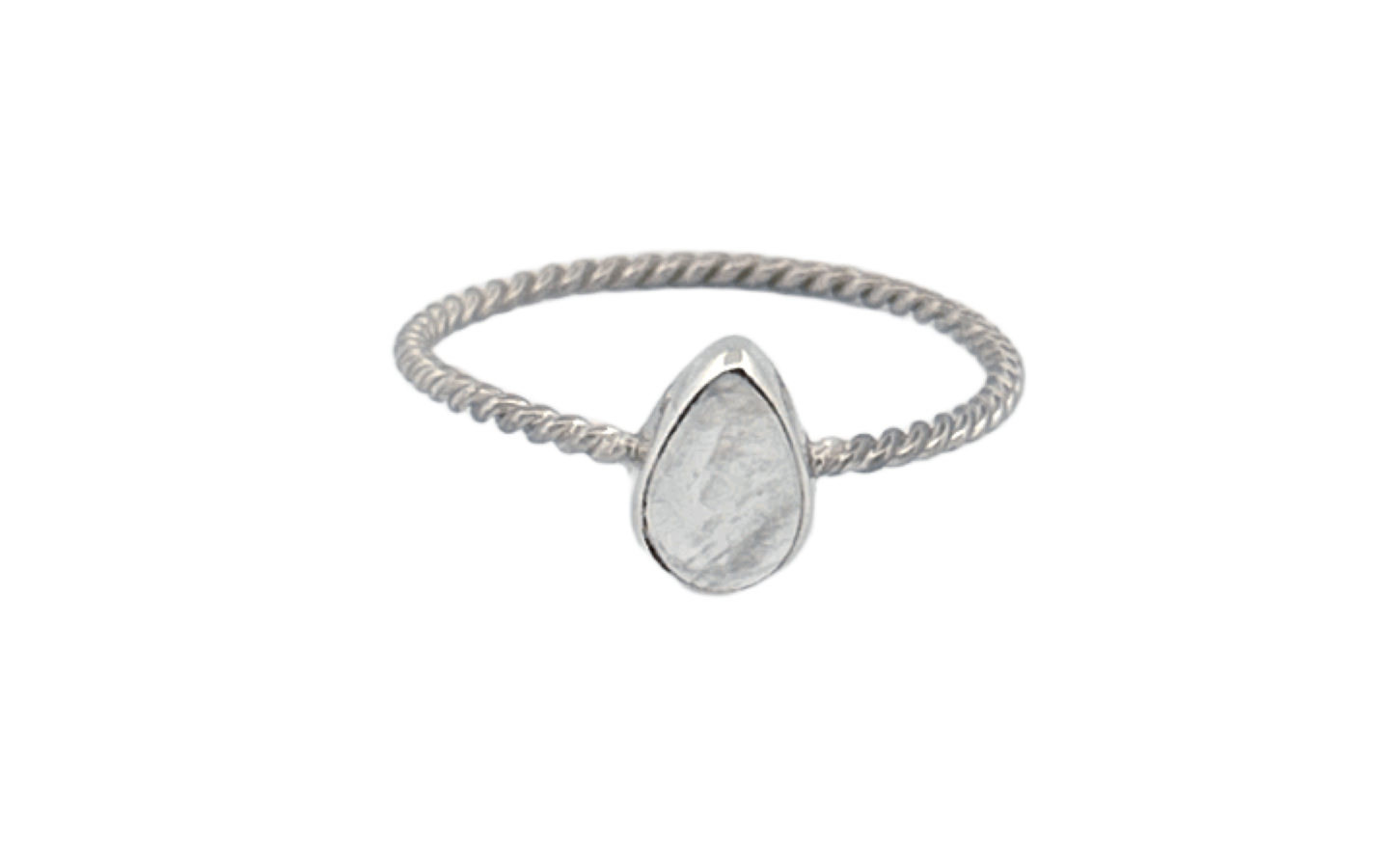 Pear‑Cut Moonstone Ring