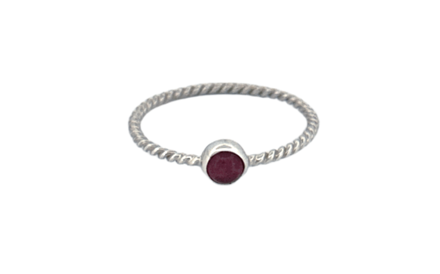 Handcrafted 925 Sterling Silver Star Ruby Ring – Twisted Rope Band | Natural Gemstone Jewelry