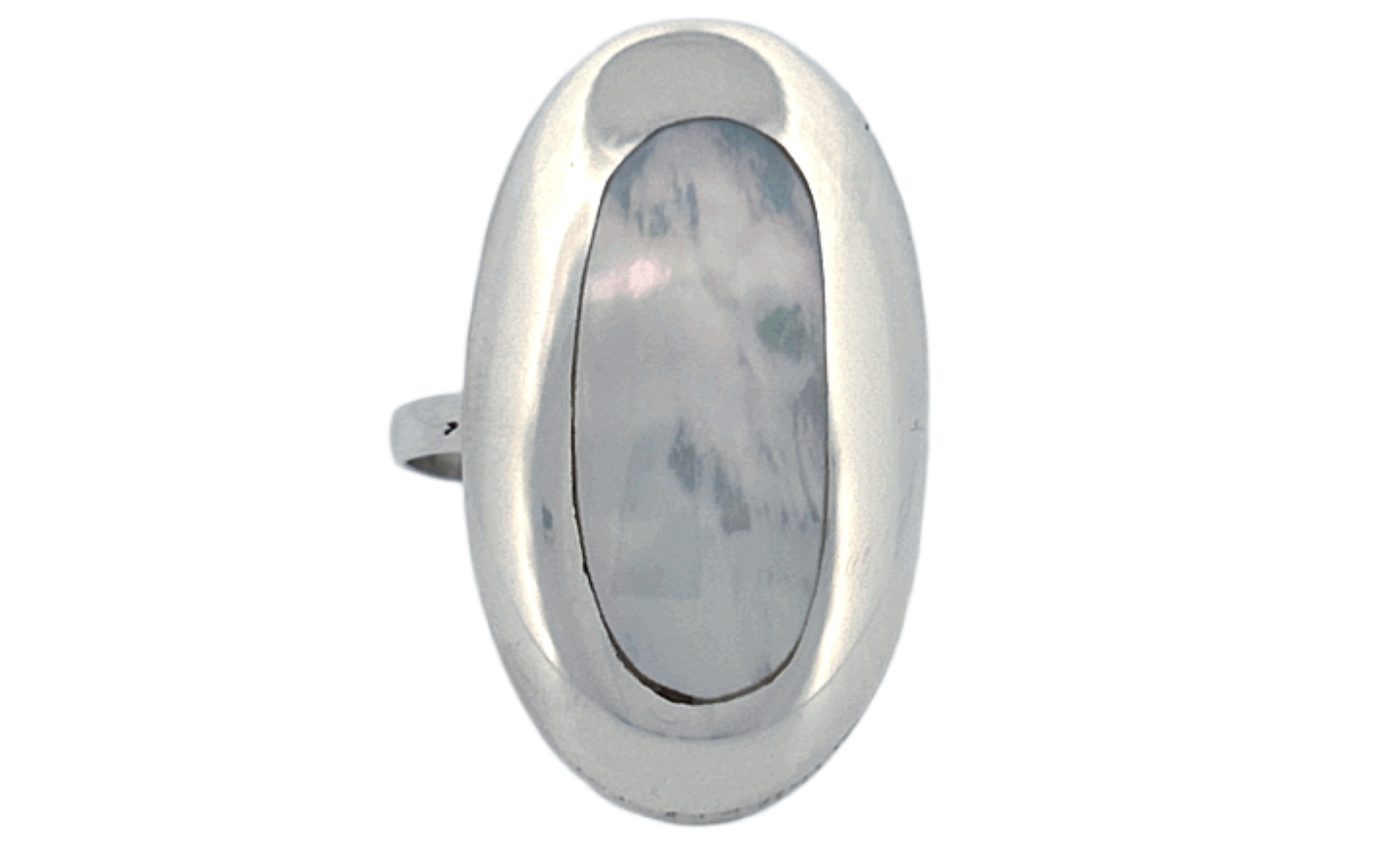 Sterling Silver Twin‑Shell Ring — Mother of Pearl & Abalone