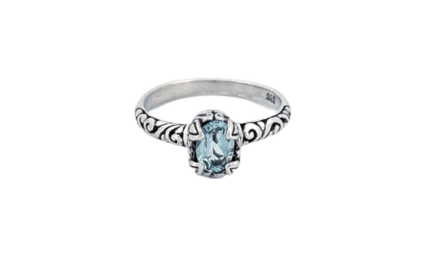 Sterling Silver Gemstone Rings – Blue Topaz or Amethyst