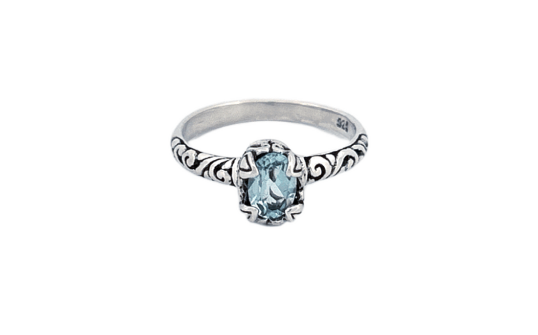 Sterling Silver Gemstone Rings – Blue Topaz or Amethyst
