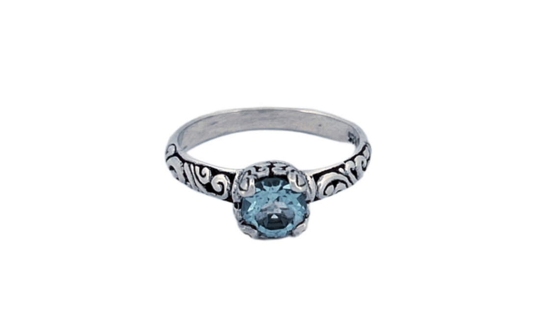 Sterling Silver Gemstone Rings – Blue Topaz or Amethyst