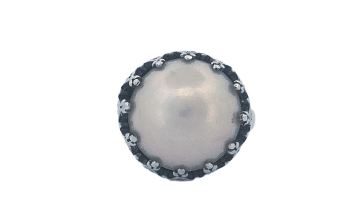 Sterling Silver Pearl Ring – Freshwater or Blue Pearl