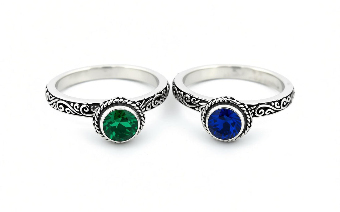925 Sterling Silver Handcrafted Natural Gemstone Ring-R63