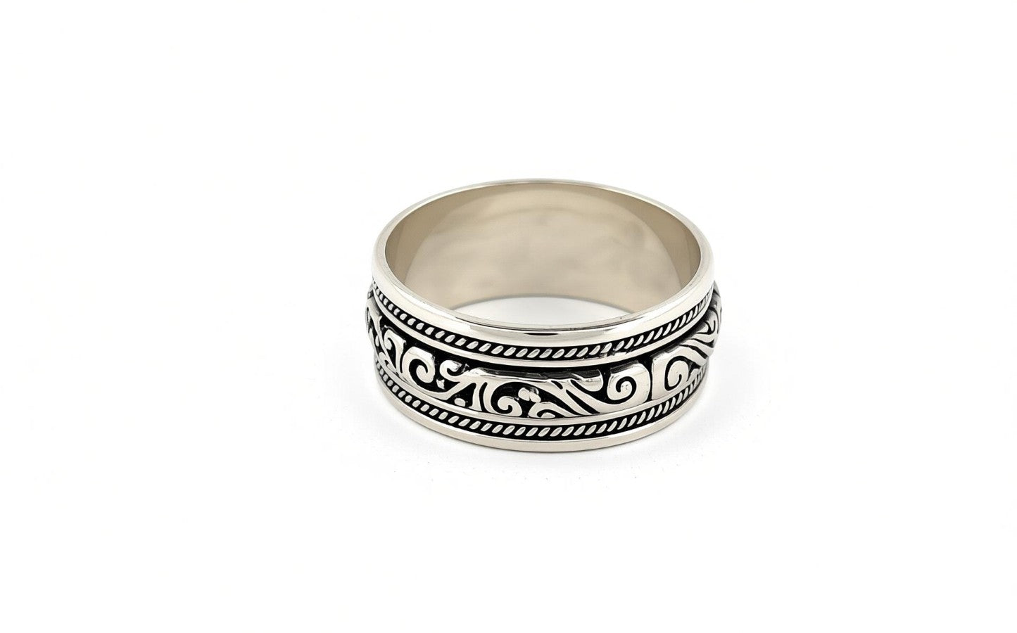 Sterling Silver Spinner Ring |Meditation Ring | Anxiety Ring| Artisan Fidget Ring-R84