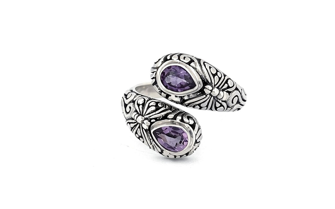 Handmade Sterling Silver with Genuine Amethyst Stone- R89
