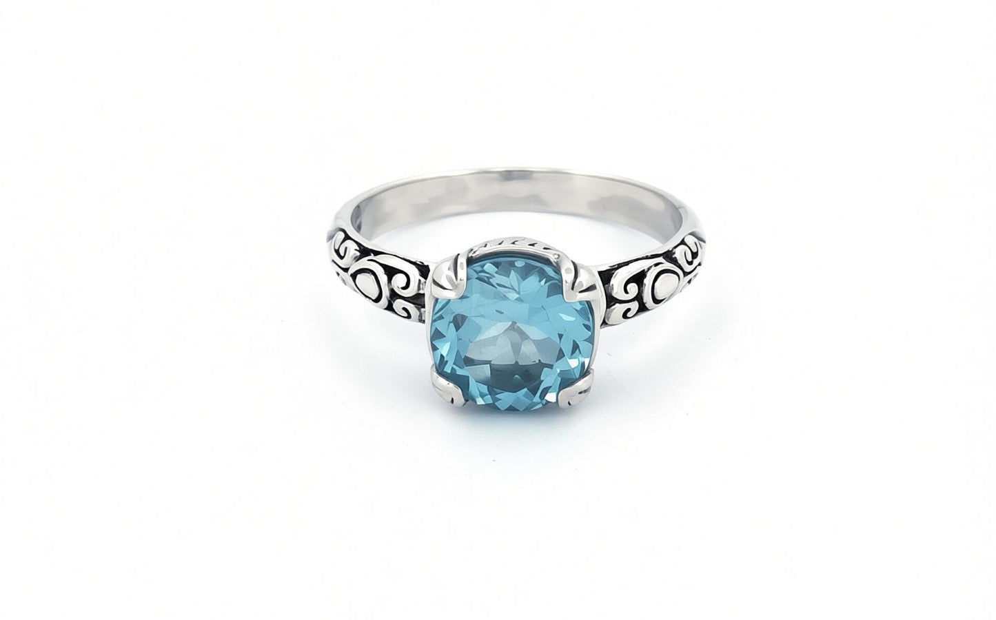 Sterling Silver Gemstone Ring – Amethyst or Blue Topaz
