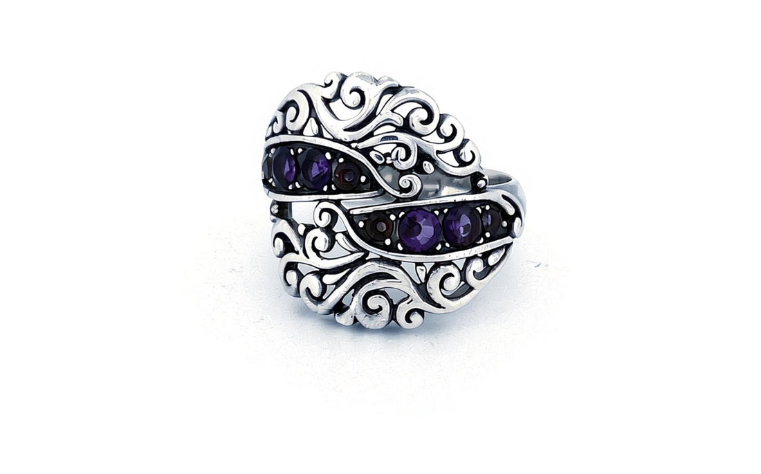 Amethyst Filigree Ring