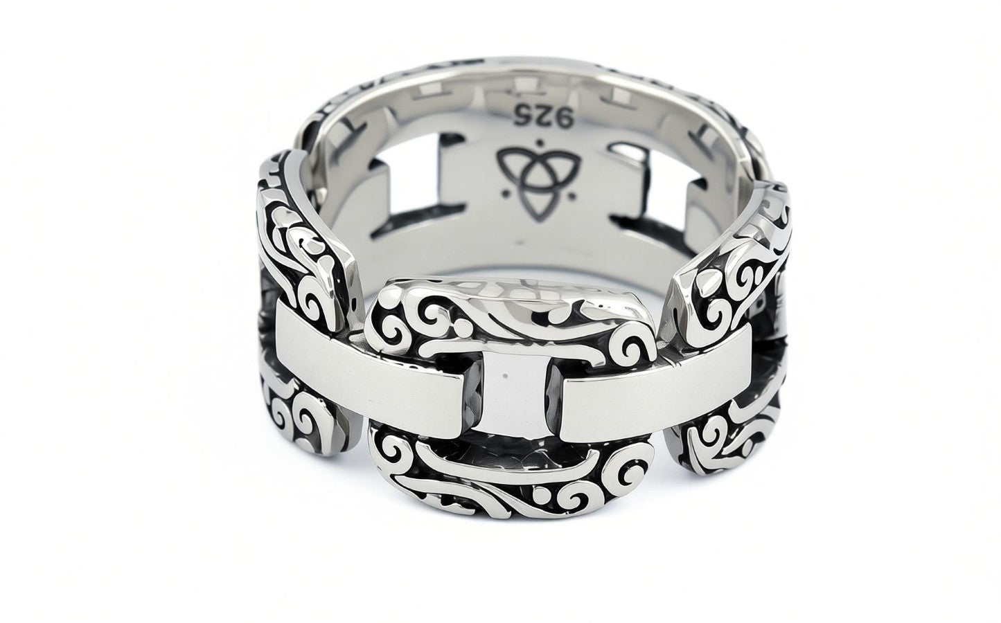 925 Sterling Silver Thick Men's Ring-R47