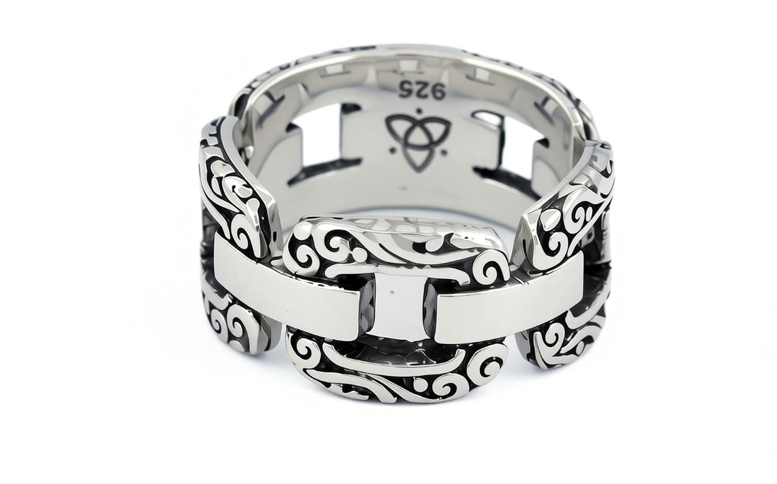 925 Sterling Silver Thick Men's Ring-R47