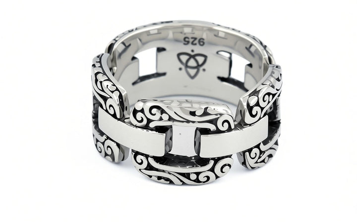 925 Sterling Silver Thick Men's Ring-R47