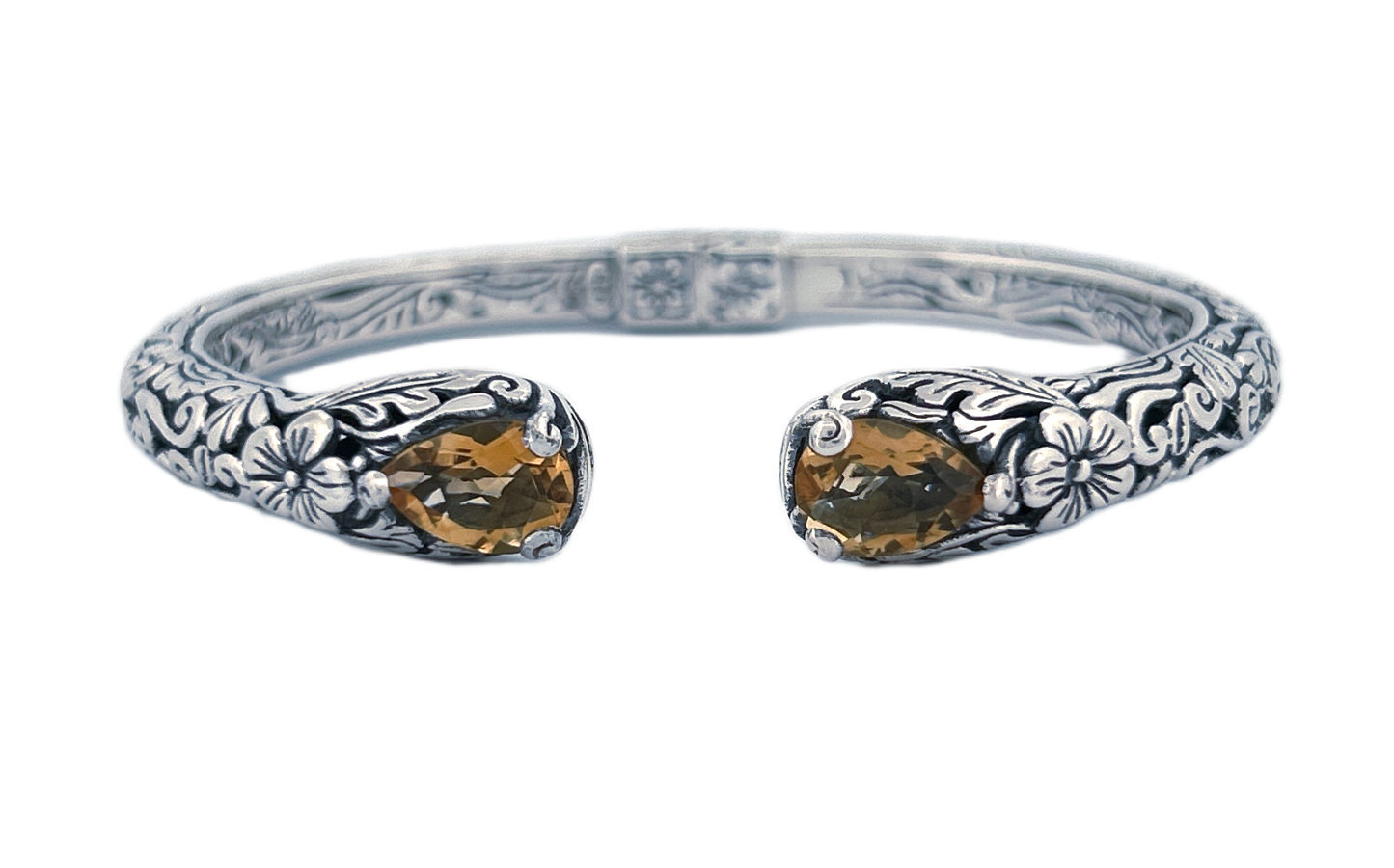 Earth & Sun Silver Gemstone Cuff